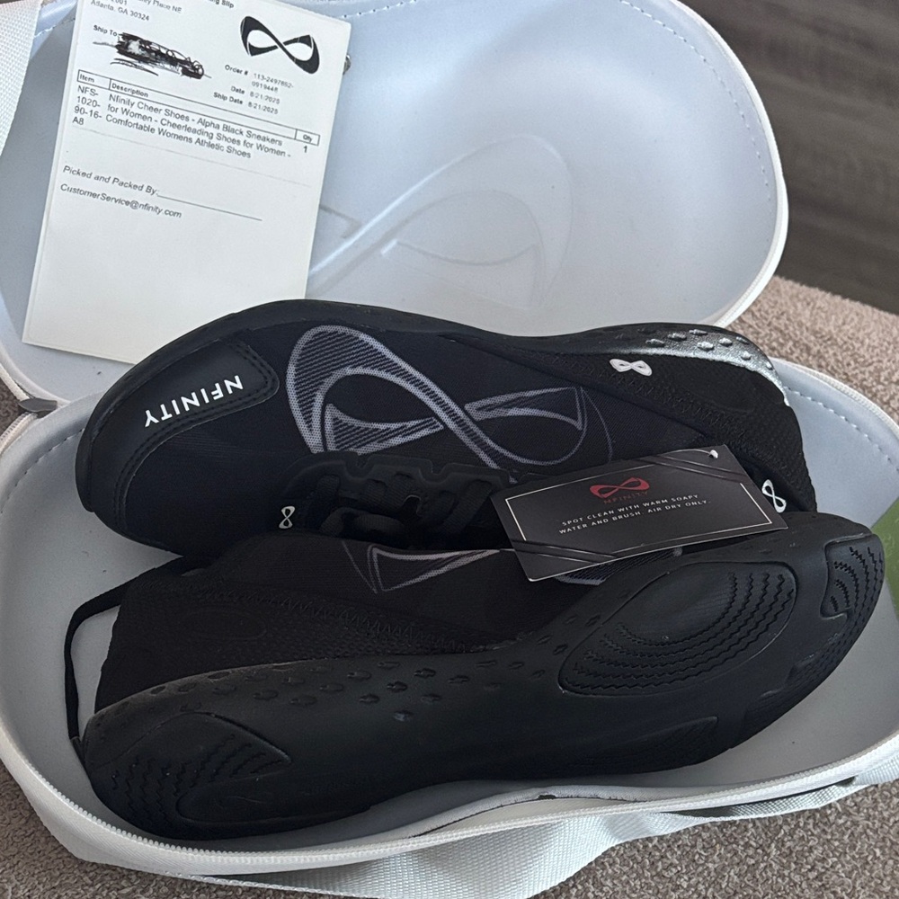 Infinity Black Cheer Shoes